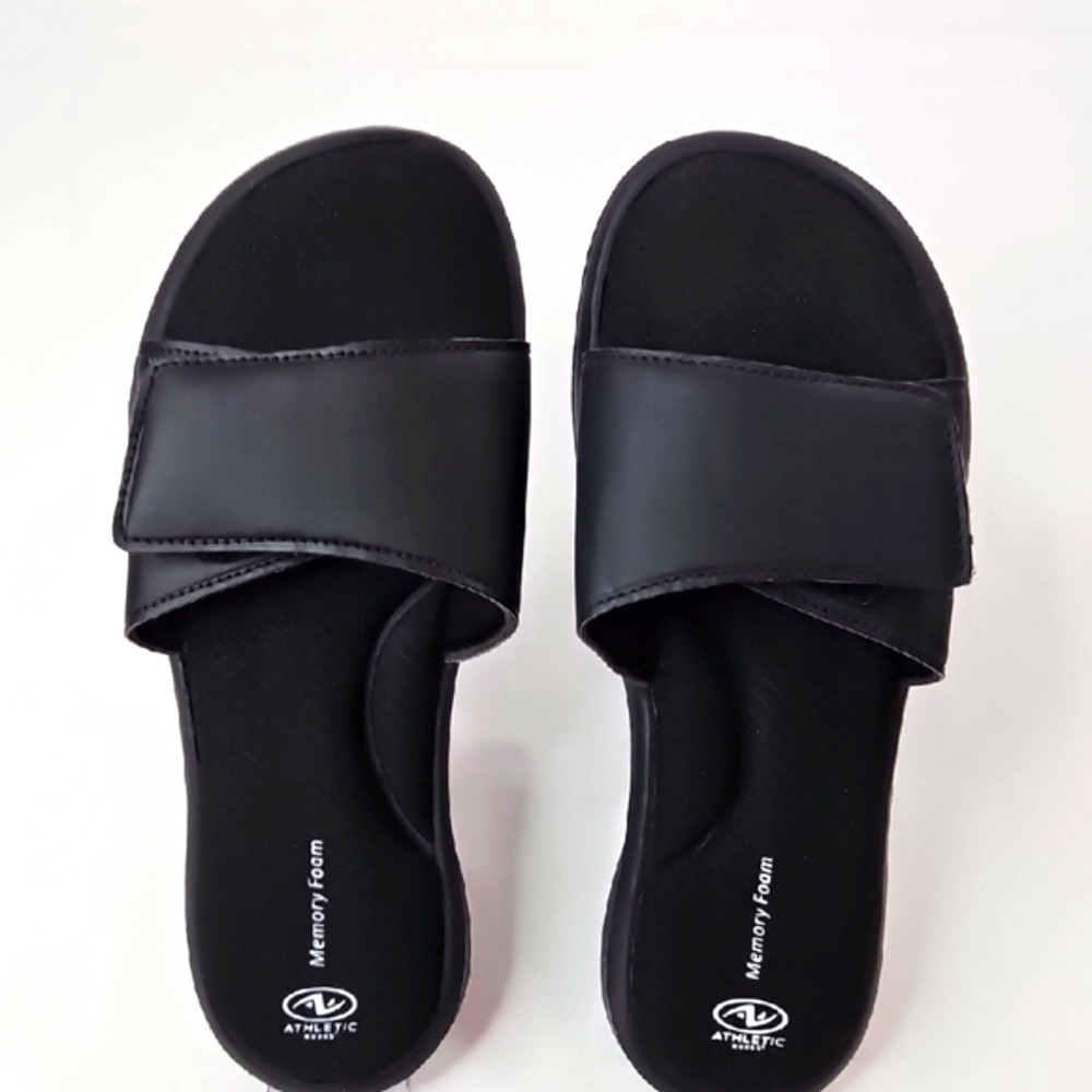 Athletic Works Black Athletic Shoes with Slip-On Design